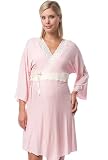 Belabumbum Lotus Lace Pink Kimono Robe