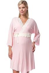 Belabumbum Lotus Lace Pink Kimono Robe