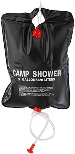 5 Gallon/20 Litres Solar Heated Camp Shower Bag Light Weight with Capacity For Outdoor Backpacking Camping Hiking with On/ Off Nozzle