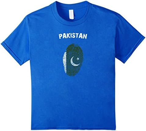 Kids Pakistan Pride T-Shirt Fingerprint Flag, It's In My DNA 8 Royal Blue