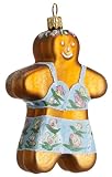 Ornaments To Remember Beach Gingerbread Girl Hand-Blown Glass Ornament