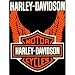 Orange Harley Davidson Twin Size Super Plush Throw Blanket