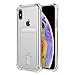 ANHONG iPhone X,iPhone Xs Clear Case with Card Holder, [Slim Fit][Wireless Charger Compatible]Protective Soft TPU Shock-Absorbing Bumper Case With Soft Screen Protector Compatible iPhone X/ iPhone Xs