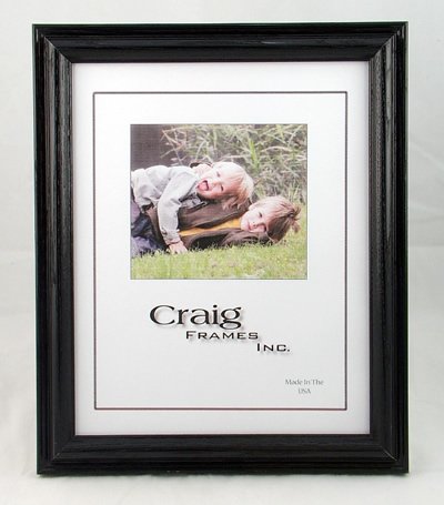 19x20 custom black wood picture frame w/ styrene and backing