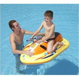 47 x 29 Inflatable Kids Floating Pool Motorbike with Built in Water Gun – An Amazon.com Exclusive