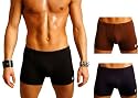MENS NEW BOXER SQUARE CUT SWIMSUIT PLATINUM SPORT