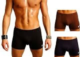MENS NEW BOXER SQUARE CUT SWIMSUIT PLATINUM SPORT