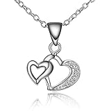 GeorgeLZQ ラブハート ネックレス オリジナルペンダント 今流行のお洒落デザインジュエリー ファッション アクセサリー