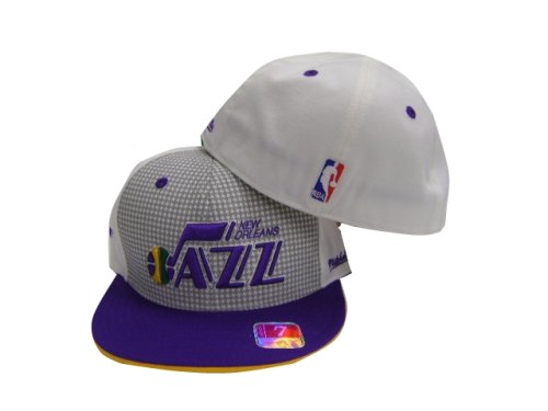 New Orleans Jazz Strong Side Mitchell and ness Throwback Hat / Cap