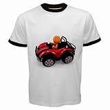 Men's Customized BARS TOUGH ALL DUNE BUGGY 100% Cotton White Ringer T-shirt