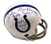 John Mackey Autographed/Hand Signed Baltimore Colts Mini Helmet inscribed Balto Colts & NFL HOF 1992