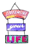 Quality Time Streamline Your Life 3 Piece Rusted Tin Sign with Chain