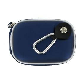 rooCASE EVA Hard Shell (Dark Blue) Case with Memory Foam for Panasonic Lumix DMC-ZS7 Digital Camera Red