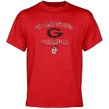 NCAA Georgia Bulldogs Gym Dogs T-shirt - Red (Small)