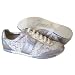 Coach Joss Signature Logo Silver Tennis Shoes New