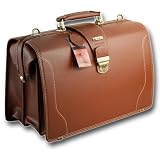 redolz Große Aktentasche A00211, Laptoptasche, Doktortasche, Leder braun, Bronze edition