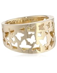 14k Yellow Gold Butterfly Ring, Size 7