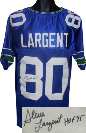 Steve Largent Signed Seattle Seahawks Jersey - HOF 95