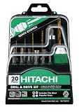 Tools : Hitachi 728119 20 Piece Quick Change Dome Drill/Drive Set