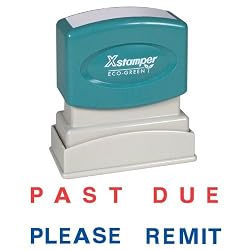 Xstamper Two-color Stamp - Past Due Please Remit