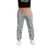 BAS DE JOGGING UNISEXE 'GOV DENIM - NEW YORK MRSHALL' GRIS/ORANGE, NOIR/ORANGE, GRIS/VERT & GRIS/TURQUOISE