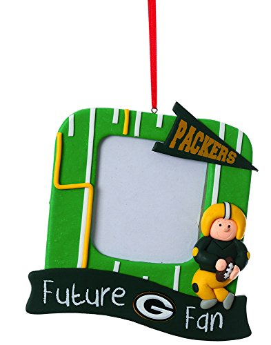 Green Bay Packers Official NFL 5.25 inch x 5 inch x 2.5 inch Future Fan Photo Frame Christmas Ornament Green Bay Packers Official NFL 5.25 inch x 5 inch x 2.5 inch Future Fan Photo Frame Christmas Ornament