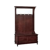 Powell Contemporary "Merlot" Hall Tree with Storage Bench