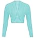 Thever Women Ladies Long Sleeve Knitted Metallic Lurex Shrug Cardigan Bolero Crop Top