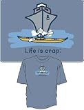 Pet Supplies : Life is Crap Humorous Ocean Kayak T-Shirt ... Large