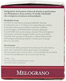 Valverbe - Melograno - Italian Pomegranate Tea From Organic Farming 1.07 (30g) - Pack of 2