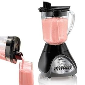New Hamilton Beach Smooth Pour 50246 Table Top Blender With Stainless Steel Blade Glass Jar by 