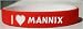 I Love Mannix Custom Wristband
