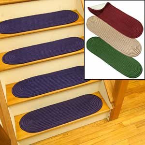 BRAIDED STAIR TREADS BEIGE