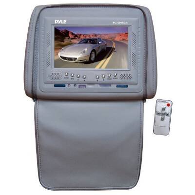 Pyle PL72HRGR 7 LCD Car Display IR Transmitter - Headrest-mountable - Gray