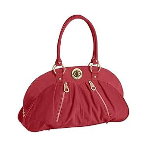Ladies baggallini SHSG425 Shanghai Satchel - Tomato Mango Microfiber Gold Hardware by Baggallini