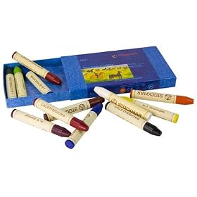 Stockmar: 12 Non-Toxic Assorted Beeswax Crayons by inspiredplay