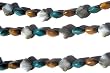 7 Inch Bicone Bead Strand, Sea Marble Mix, 12x8mm