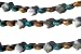 7 Inch Bicone Bead Strand, Sea Marble Mix, 12x8mm