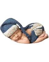 Coromose Newborn Baby Girl Boy Crochet Knit Hat Costume Photography Prop Outfit Set