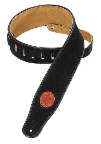 Levy's Suede Leather Guitar Strap - Black