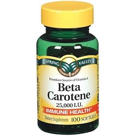 Spring Valley - Beta Carotene 25000 IU, 100 Softgels by Spring Valley