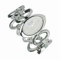 ELLETIME Women's Sterling Silver Oval Link Bracelet Watch #4662MOPA