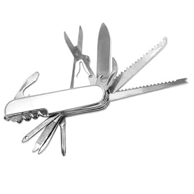 Neiko Stainless Steel Multi-Function Pocket Knife with Pouch by Neiko Tools