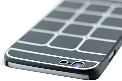 iPhone 6s Case [Brushed ALUMINIUM] Luxury Slim Design Exactly fits with iPhone 6 6S High Quality FULL Protection (Black)
