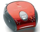 LENCO RED STEREO RADIO WITH CD PLAYER SCD 24