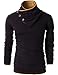 H2H Mens Casual Slim Fit Color Point Turtleneck Knit Pullover Sweater