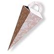 Pink and White Floral - Icicle Shaped Favor Boxes (set of 6)