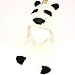 Winter Panda Bear Animal Knit Trapper Trooper Fleece Ski Hat White