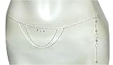 Girlfriend Gifts - Sterling Silver Indian Jewelry Belly Chains Women Hand Engraved by ShalinCraft Max Length 33 inches (b165)