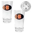 Detroit Tigers 2pc Pint Ale Glass Set with Baseball Bottom - Oval Logo MLB Baseball